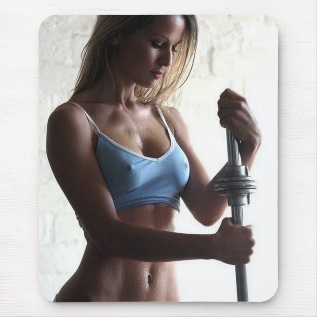 Alfombrilla De Ratón Chicas de fitness femeninas candentes (Frente)