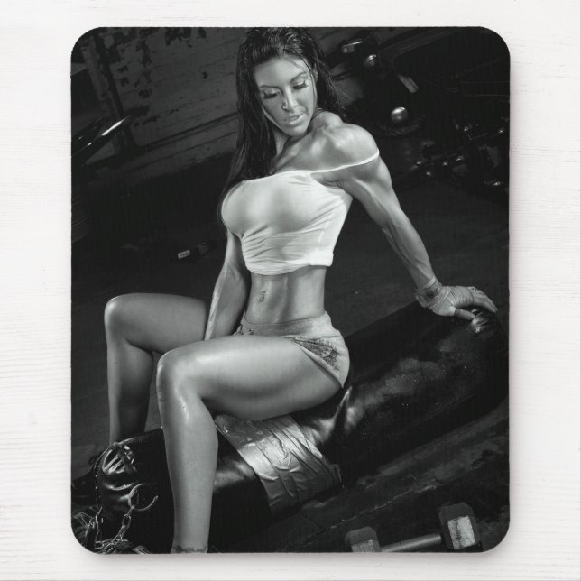Alfombrilla De Ratón Chicas de fitness femeninas candentes (Frente)