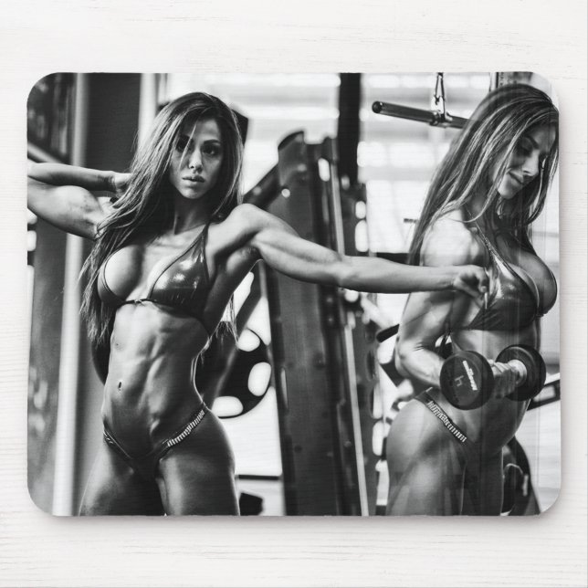 Alfombrilla De Ratón Chicas de fitness femeninas candentes (Frente)