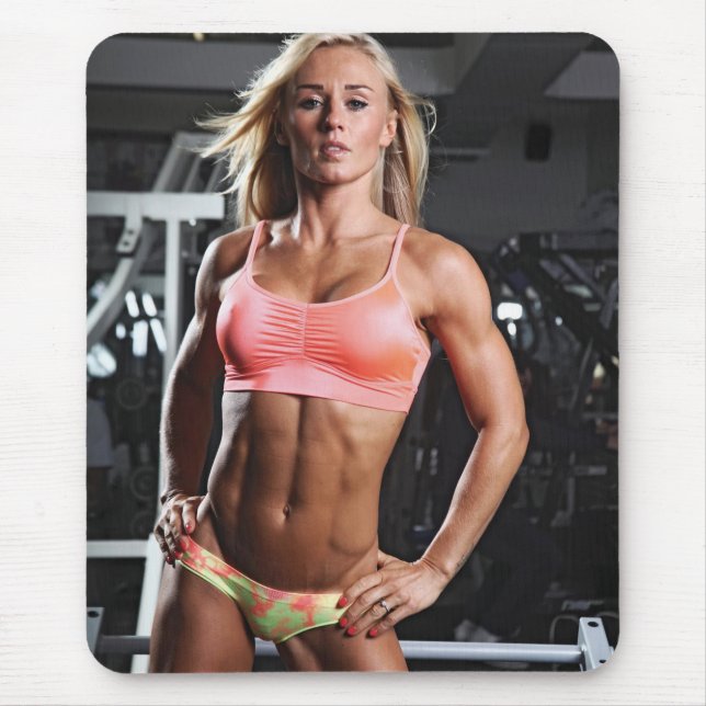 Alfombrilla De Ratón Chicas de fitness femeninas candentes (Frente)