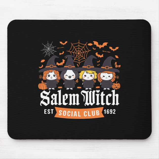 Alfombrilla De Ratón Chicas del Club Social Halloween Witch Est 1692 (Frente)