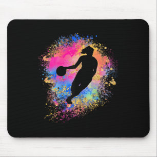 Alfombrilla De Ratón Chicas del equipo femenino Rainbow Bysketbyll Silh