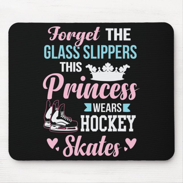 Alfombrilla De Ratón Chicas Hockey sobre hielo Esta princesa lleva pati (Frente)