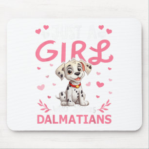Alfombrilla De Ratón Chicas Perro Dálmata Mujeres Solo Una Chica Que Am