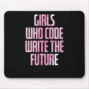 Alfombrilla De Ratón Chicas que escriben código en el futuro PC