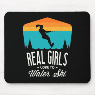 Alfombrilla De Ratón Chicas Reales Aman Esquiar En El Agua Esquiadora D