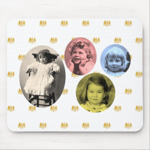 Alfombrilla De Ratón Chicas reales británicos con escudo de armas