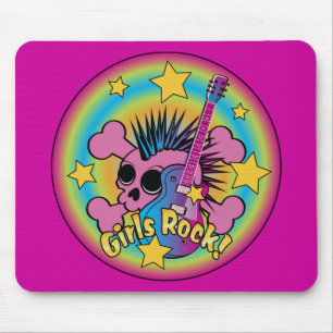 Alfombrilla De Ratón Chicas Rock Skull