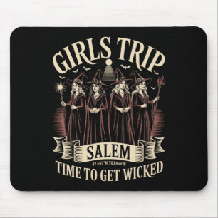 Alfombrilla De Ratón Chicas Viajan Tiempo Salem Para Obtener Brujas Mal