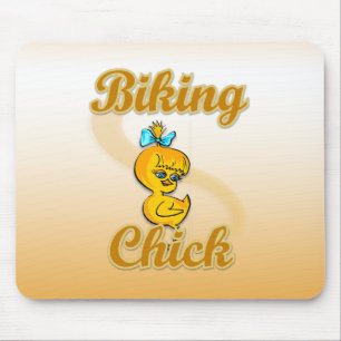 Alfombrilla De Ratón Chick ciclista