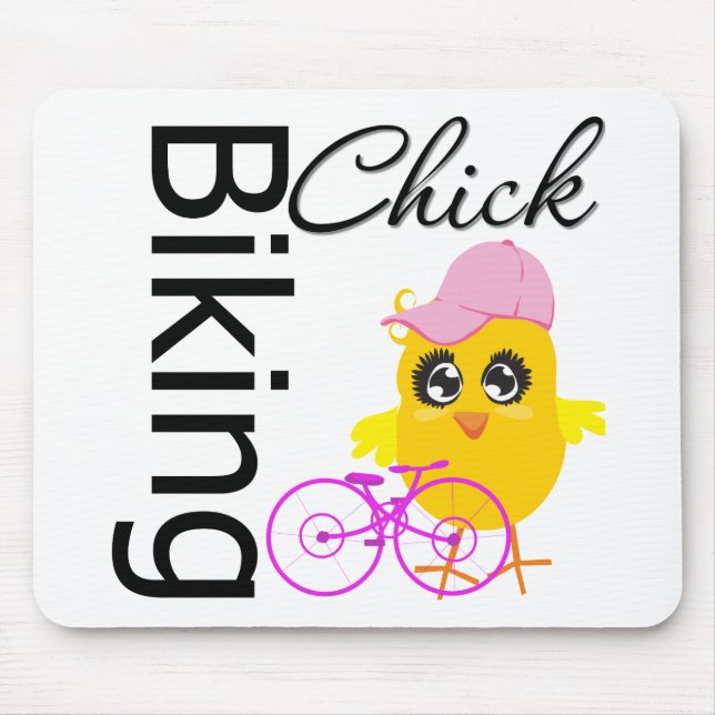Alfombrilla De Ratón Chick ciclista (Frente)