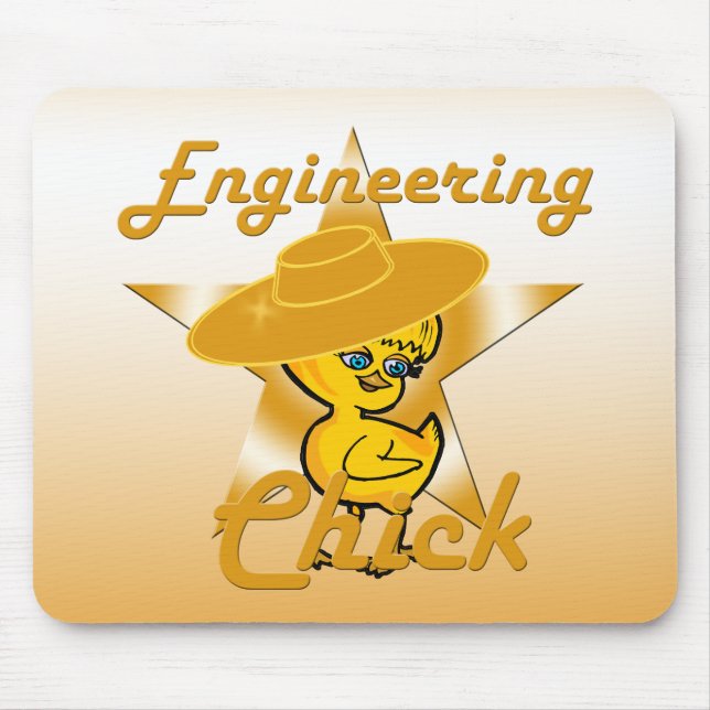 Alfombrilla De Ratón Chick de ingeniería nº 10 (Frente)