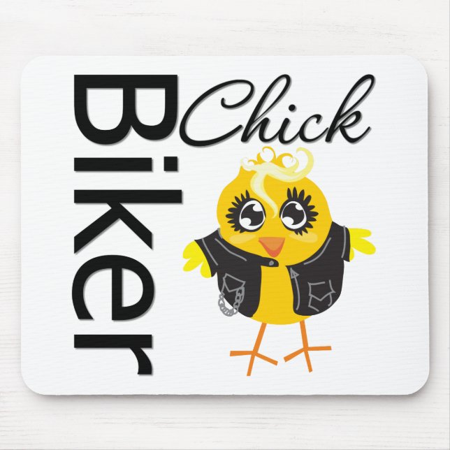 Alfombrilla De Ratón Chick de motociclista (Frente)