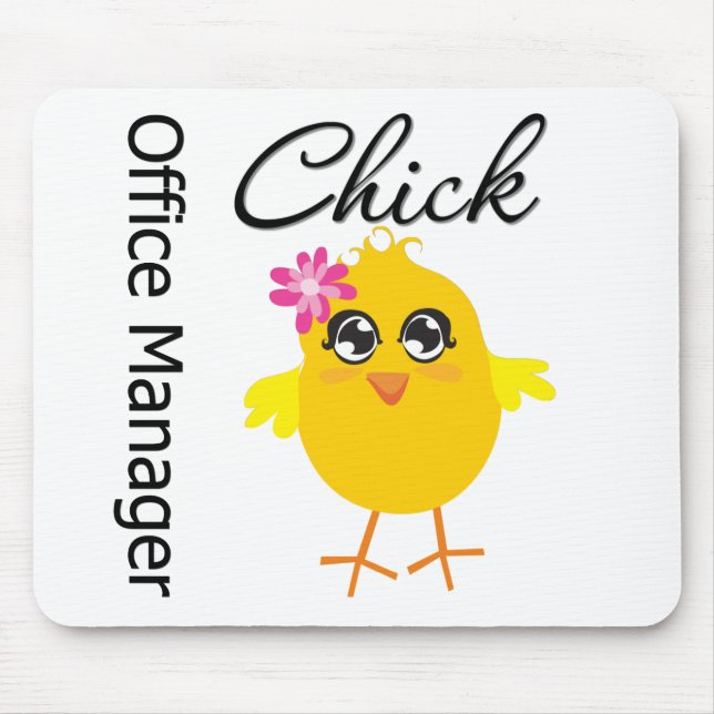 Alfombrilla De Ratón Chick de Office Manager (Frente)
