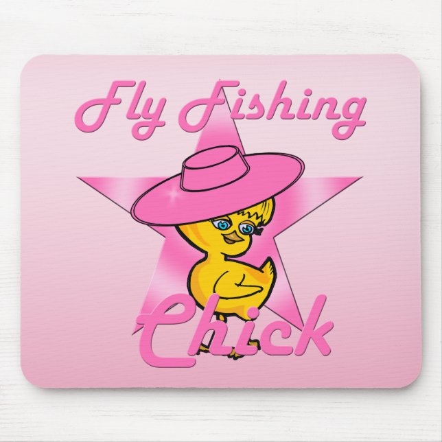 Alfombrilla De Ratón Chick de pesca de mosca #8 (Frente)