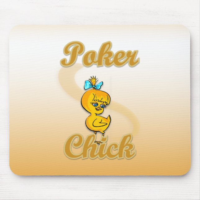 Alfombrilla De Ratón Chick de póker (Frente)