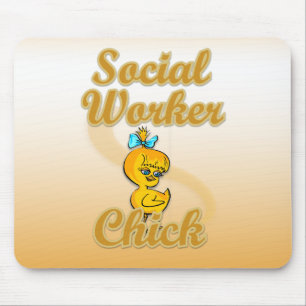 Alfombrilla De Ratón Chick de trabajador social