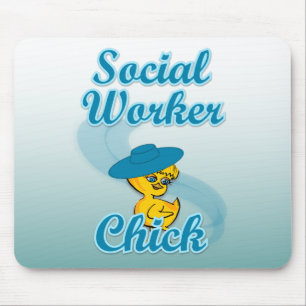 Alfombrilla De Ratón Chick de trabajador social #3