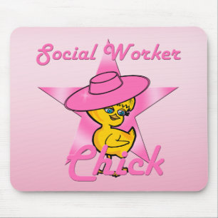 Alfombrilla De Ratón Chick de trabajador social #8