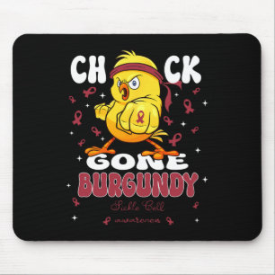 Alfombrilla De Ratón Chick Gone Burgundy Por Moda De Concienciación Sob