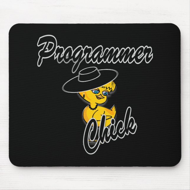 Alfombrilla De Ratón Chick programador #4 (Frente)