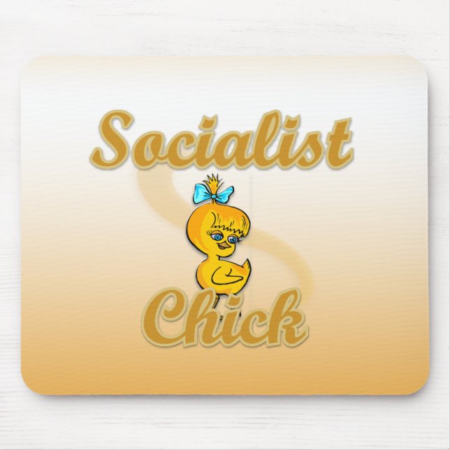 Alfombrilla De Ratón Chick socialista (Frente)