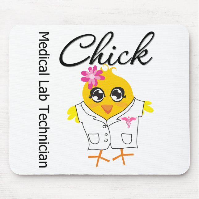 Alfombrilla De Ratón Chick técnico de laboratorio médico (Frente)