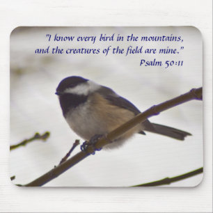 Alfombrilla De Ratón Chickadee en una ramita