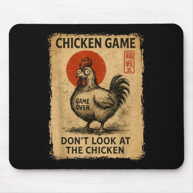 Alfombrilla De Ratón Chicken Game Funny Japanese Boys Girls Womens Mens (Frente)