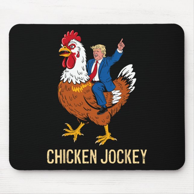 Alfombrilla De Ratón Chicken Jockey Trump Gracioso Meme 9 (Frente)
