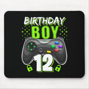 Alfombrilla De Ratón Chico 12 Control de videojuego Jugador Cumpleaños