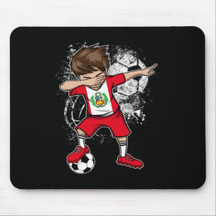 Alfombrilla De Ratón Chico Dabbing Camiseta Fútbol Perú Jersey Fútbol P