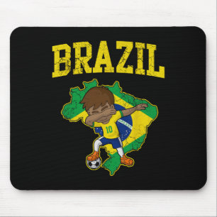 Alfombrilla De Ratón Chico Fútbol Niño Brasileño Fútbol Dabbing Chico H