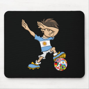 Alfombrilla De Ratón Chico haciendo dabbing Jersey de fútbol de Argenti