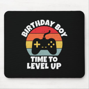 Alfombrilla De Ratón Chico Hora De Subir De Nivel Cumpleaños Videojuego