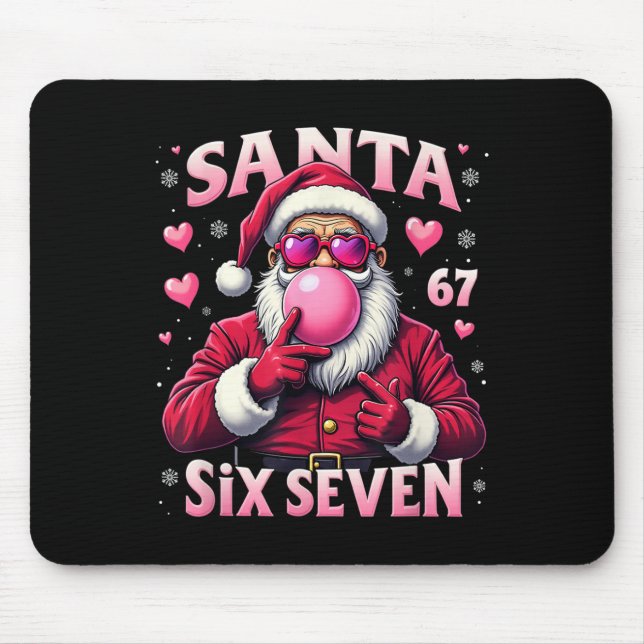 Alfombrilla De Ratón Chicos Chicas Navidad Meme Rosa (Frente)