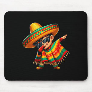Alfombrilla De Ratón Chicos con Poncho Mexicano Dabbing Cinco De Mayo S
