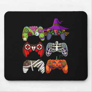 Alfombrilla De Ratón Chicos de Halloween Jugador Esqueleto Zombie Contr