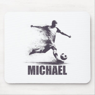 Alfombrilla De Ratón Chicos Fútbol Michael Nombre Personalizado Primero