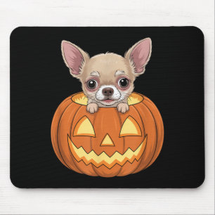 Alfombrilla De Ratón Chihuahua Lindo En Calabaza Perro Divertido Hallow