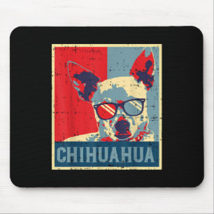Alfombrilla De Ratón Chihuahua Obama Poster Vintage Chiwawa Perro Lover