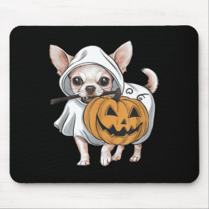 Alfombrilla De Ratón Chihuahua Perro Fantasma Halloween