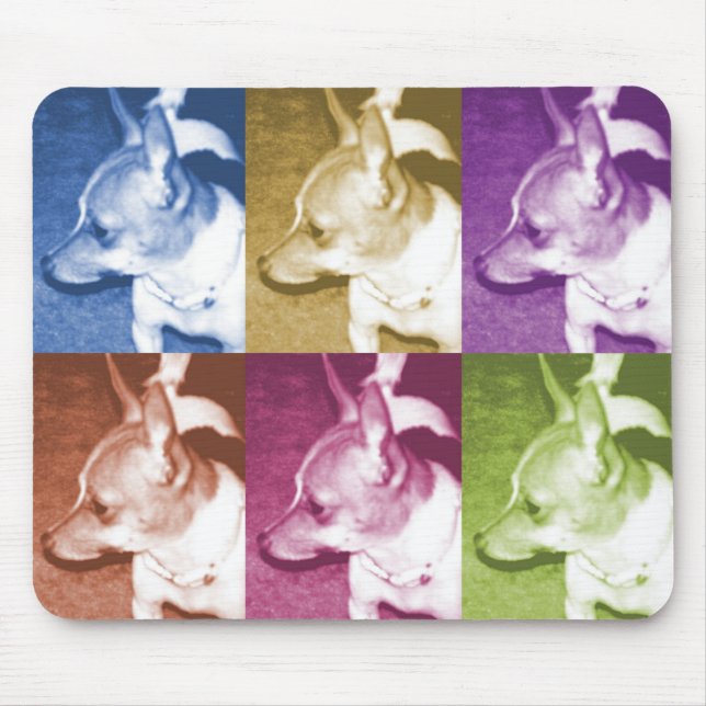 Alfombrilla De Ratón Chihuahua Pop Art Mousepad (Frente)
