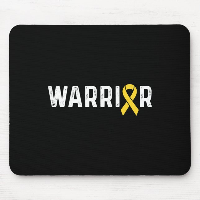 Alfombrilla De Ratón Childhood Cancer Awareness Ribbon Warrior  (Frente)