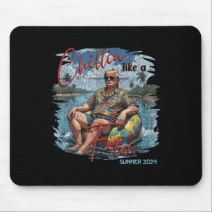 Alfombrilla De Ratón Chillin Como Un Felon Retro Verano Vintage Gracios