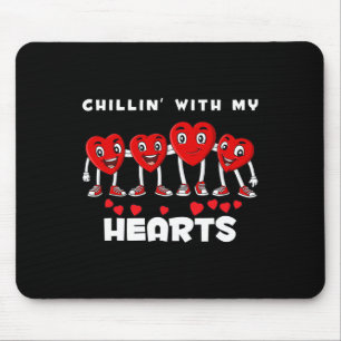 Alfombrilla De Ratón Chillin Con Mi Corazón Día de San Valentín Diverti