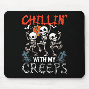 Alfombrilla De Ratón Chillin' Con Mis Creeps Halloween Tres Horror
