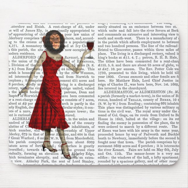 Alfombrilla De Ratón Chimpancé Con Vino (Frente)