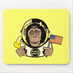 Alfombrilla De Ratón Chimpancé Mousepad del espacio