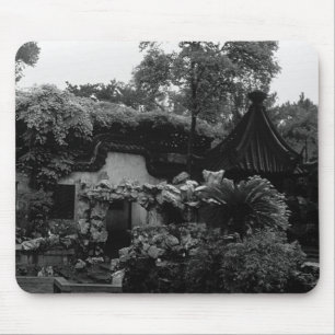 Alfombrilla De Ratón China de Vintage Shanghái Yuyuan plantas de jardín